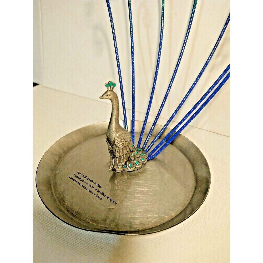 Claire's Gorgeous Peacock Jewelry Holder Necklace, Earrings, Bracelets, Rings